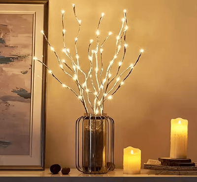 Inspire Essentials White Birch Branch LED Fairy Light warm White 20led