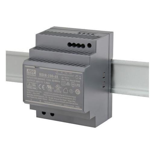 MeanWell MEAN WELL HDR-100-48 DIN-SCHIENEN-SCHALTNETZTEIL 48V/100W/1.92A (30622)