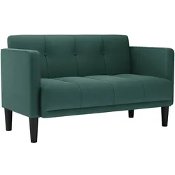 vidaXL Zweisitzer-Sofa Dunkelgrün 111 cm Stoff
