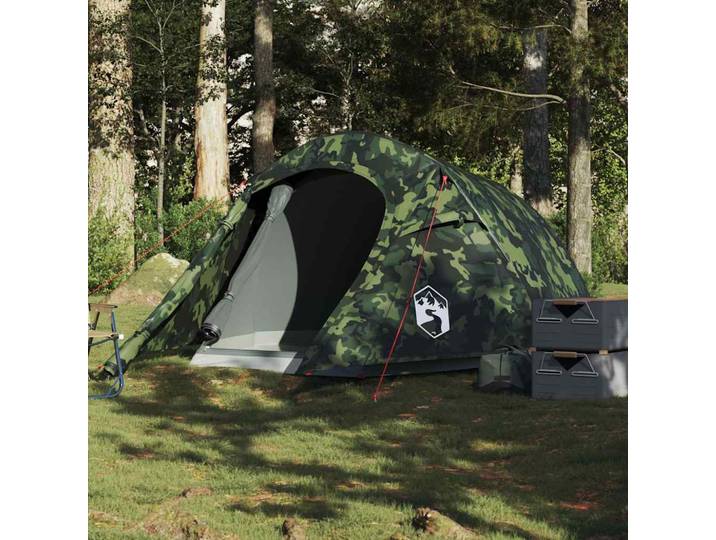 vidaXL Tunnelzelt 2 Personen Camouflage Wasserdicht