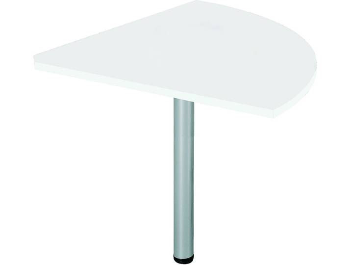 Angle de liaison Excellens plateau blanc 90° piétement tube métal aluminium - - Bruneau