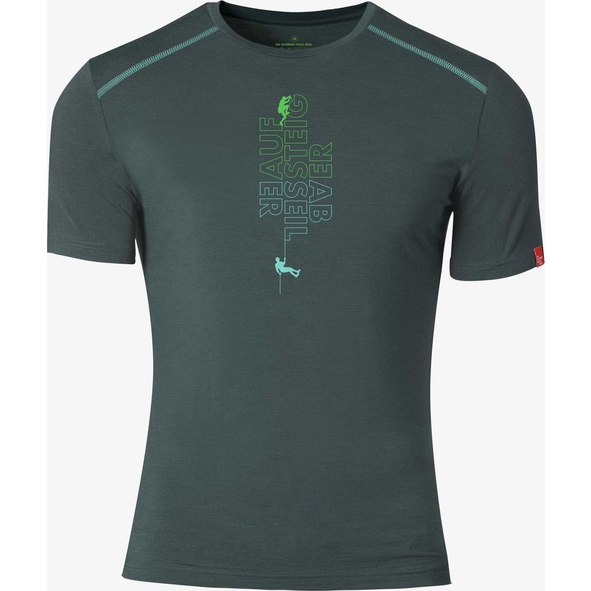 Ein schöner Fleck Erde Kurzarm-shirt Merino Aufsteiger - ABSEILER. Moorgrün moorgrün XL 2.671.141.063.4XL