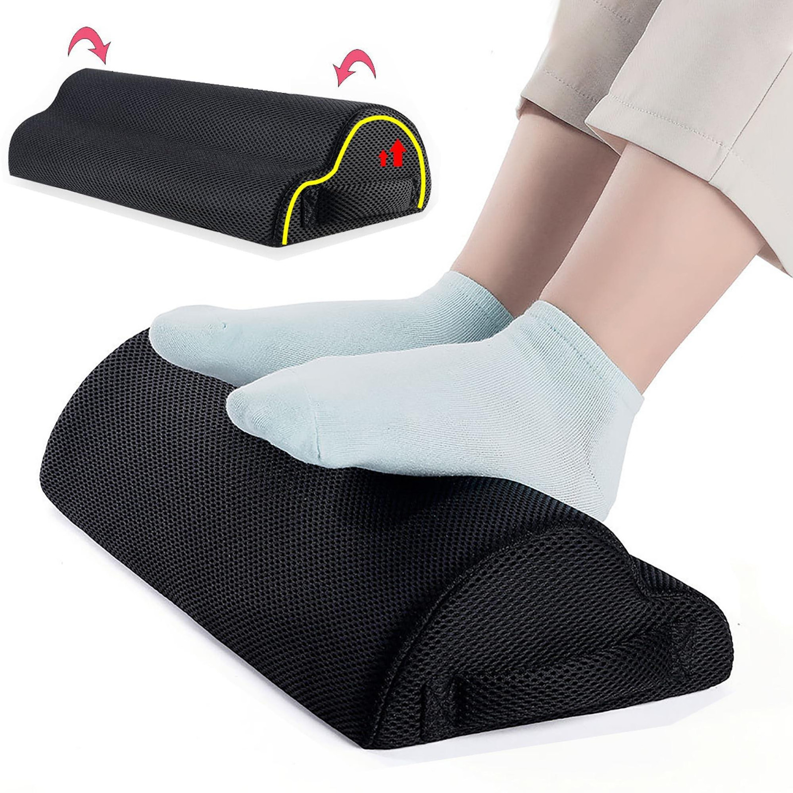 Merkloze ergonomische verstelbare voetsteun met antislip onderzijde