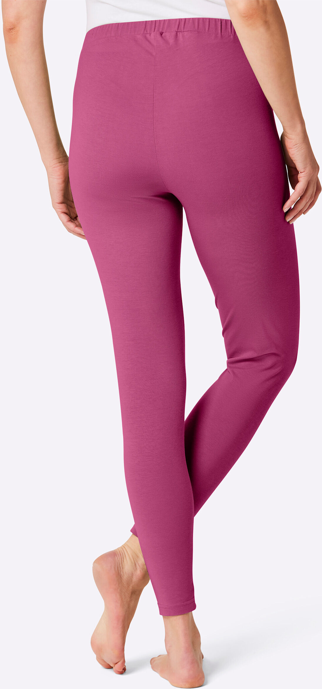 Leggings WITT "Leggings Leggings", Damen, Gr. 40/42, N-Gr, rosa (malve), Single-Jersey, , Basic, Hosen Leggings