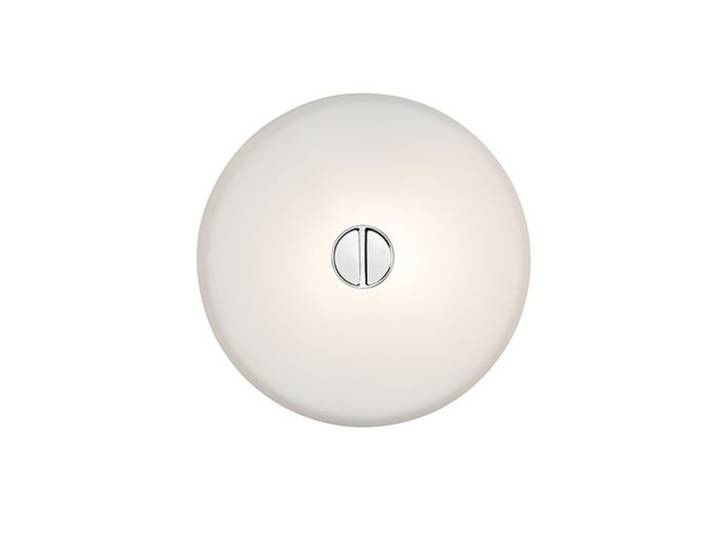 FLOS lampe murale applique MINI BUTTON (Blanc - Verre)