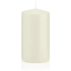 Wiedemann Kerzen Stumpenkerzen Elfenbein Ø 68 x 130 mm, 12 Stück, 52 Brenndauer