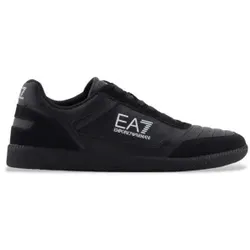 EA7 Unisex. 7X000406_AF19827 Heritage Leder Sneakers schwarz (42), Wohnung, Schnürsenkel, Lässig
