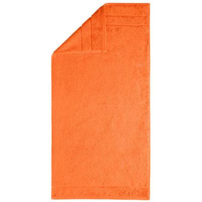 Badetuch EGERIA "Prestige", orange, B:75cm L:160cm, Walkfrottee, Obermaterial: 100% Baumwolle, Handtücher, Badetuch, Uni Programm mit Streifenbordüre, SUPIMA Baumwolle