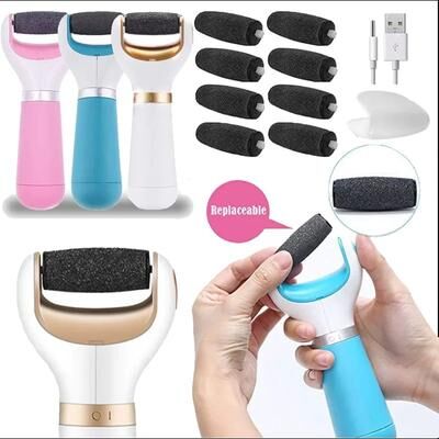 Inspire Select Electric Foot File Callus Remover Foot Care Pedicure Machine For Hard Dry Skin, Dead Skin & Cracked Heels pink