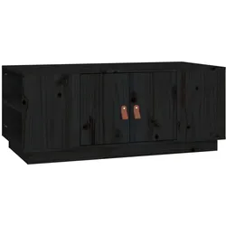 vidaXL Couchtisch Schwarz 100x50x41 cm Massivholz Kiefer