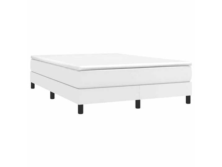 Lit Adulte double - Blanc - Cadre de lit à lattes blanc 140x190 cm similicuir - Cadre durable_23.1kg_80022