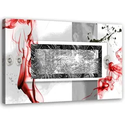 LEINWANDBILD Abstrakt 3D Rot 90x60cm