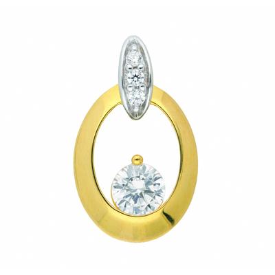 Kettenanhänger ADELIA´S "Anhänger 333 Gold ( 8K ) mit Zirkonia", gold (silber), Schmuckanhänger, Damen, mit Zirkonia, Gold, Kettenanhänger, Goldanhänger