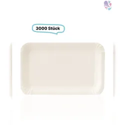 Blanc HYGIENIC Pappschalen klein, weiß 3.000 Stk, to go, take away, biologisch abbaubar, nachhaltig, 100% Frischfaser