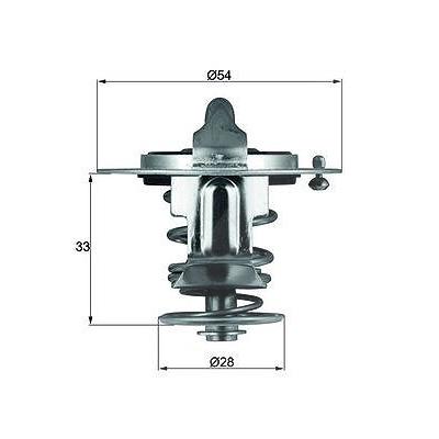 Mahle Thermostat mit Dichtung 85 °C [Hersteller-Nr. TX7285D] für Kia, Hyundai