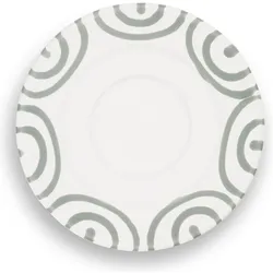 Gmundner Keramik Graugeflammt Unterteller Espresso (Ø 11cm), Untertasse, Grau