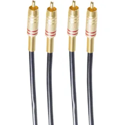 SHVP BS40222 - Cinch Audio Kabel, 2x Stecker, Metall, 1,5 m