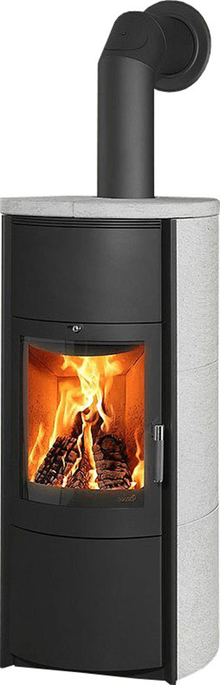 Feuerstelle Keno ECOplus, 7 kW, Heizleistung: 193 m³, Verkleidung: Naturstein, grau