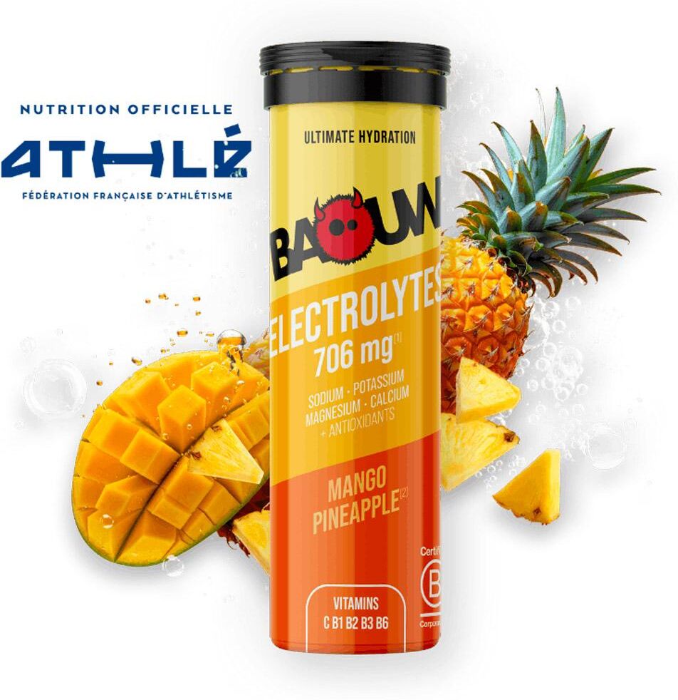 Baouw  - Pastilles Electrolytes (x10) 50 g. Mangue Ananas - Electrolytes