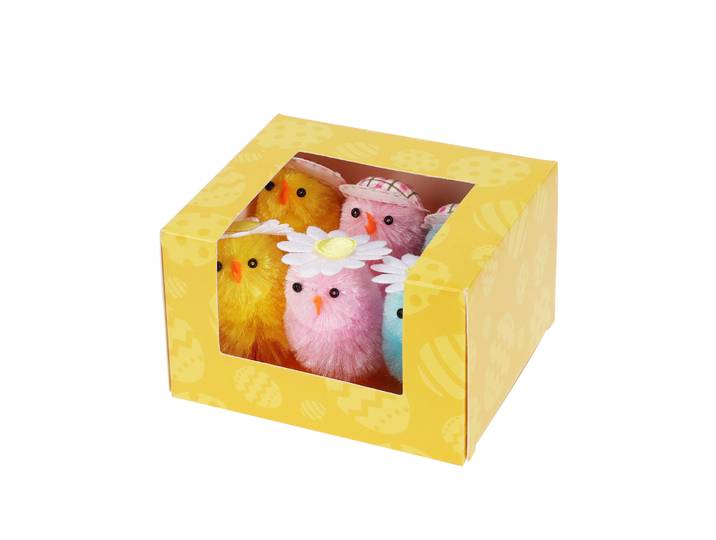 Osterdeko Küken Set 5 cm 6-teilig bunt