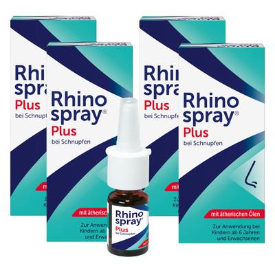 Rhinospray plus b.Schnupfen m.Feindosierer 4er-Pack 4x10 ml Dosierspray