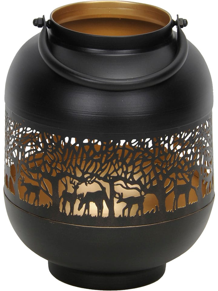 POSIWIO Windlicht in Schwarz - (H)23 x Ø 18 cm - onesize