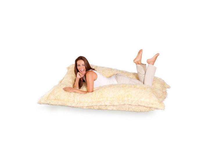 Smoothy Sitzsack SMOOTHY Flokati Sitzsack–XXL Polyester Sitzsack und Lounge Sitzkissen