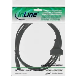 INLINE Netzkabel, Netzstecker auf Euro 8 C7 Stecker, 3m