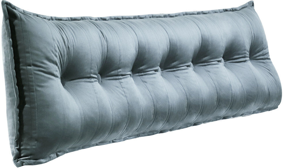 WOWMAX Yellow Rectangular Lumbar Cushion Grey 50cm x 160cm