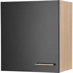 Küchenoberschrank Merle Schwarz/Eichefarben