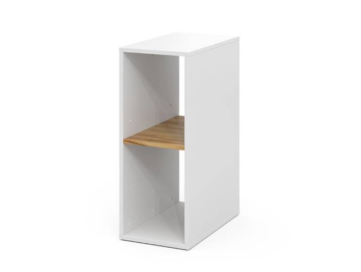 Armoire pour PC Tomy 28.5x50cm avec 2 compartiments ouverts Blanc/Chêne de force doré Vicco 54682