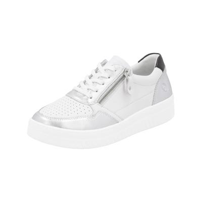 Sneaker REMONTE "Remonte Sneaker Leder", Damen, Gr. 41, weiß, Leder, Schuhe Sneaker