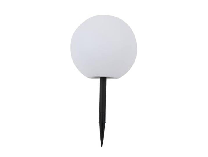 Lindby Moderne Lampe d'extérieur avec piquet de terre 30 cm avec LED sur solaire IP44 - Lago Plastique Blanc Globe/Jardin/Luminaire/Lumiere/Éclairage