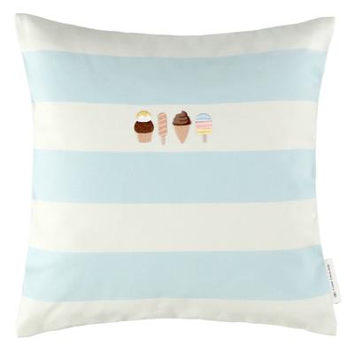 Kissenbezug TOM TAILOR HOME "Ice", blau (hellblau), B:40cm H:1cm L:40cm, Polyester, Baumwolle, Polyester, Kissenbezüge, Kissenbezug, maritimes Dessin