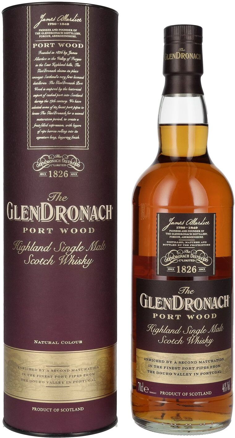 The GlenDronach PORT WOOD Highland Single Malt 46% Vol. 0,7l in Geschenkbox