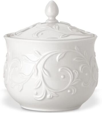Lenox Opal Innocence Carved Sugar Bowl White