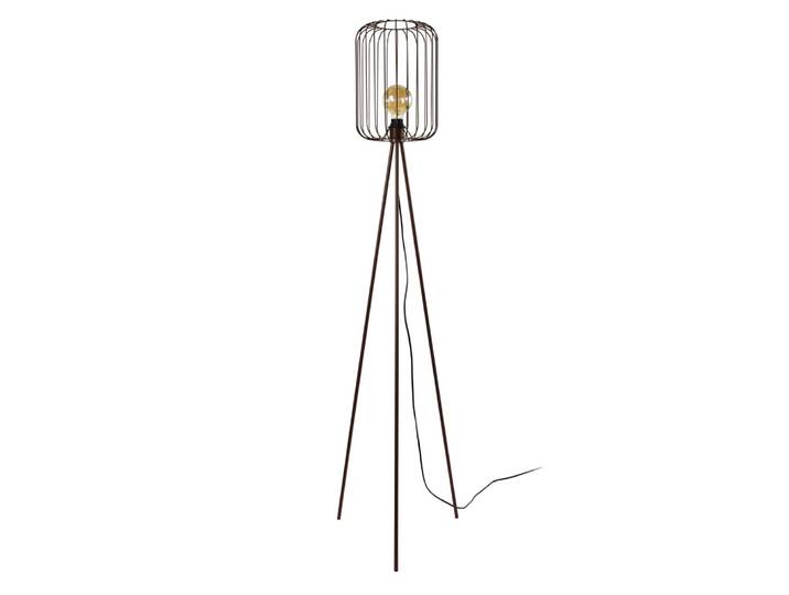 Lampadaire métal marron abat-jour filaire marron