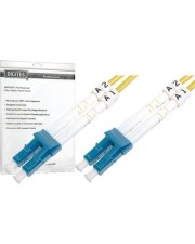DIGITUS Patch-Kabel LC-Monomode M M 3 m Glasfaser 9 / 125 Mikron OS1 halogenfrei mit Knickschutz Gelb (DK-2933-03)