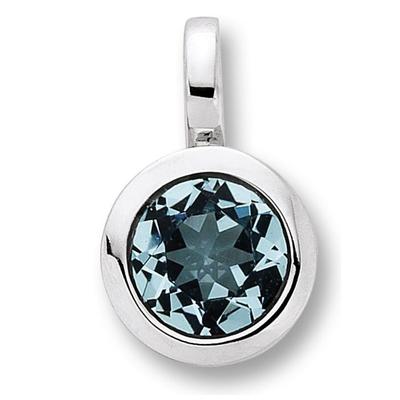 Kettenanhänger ONE ELEMENT "Blau Topas Anhänger aus 333 Weißgold", silber, Schmuckanhänger, Damen, Gold Weißgold 333, Gold, Weißgold 333, Kettenanhänger, Modern & klar – ein Stück für zeitlose Looks