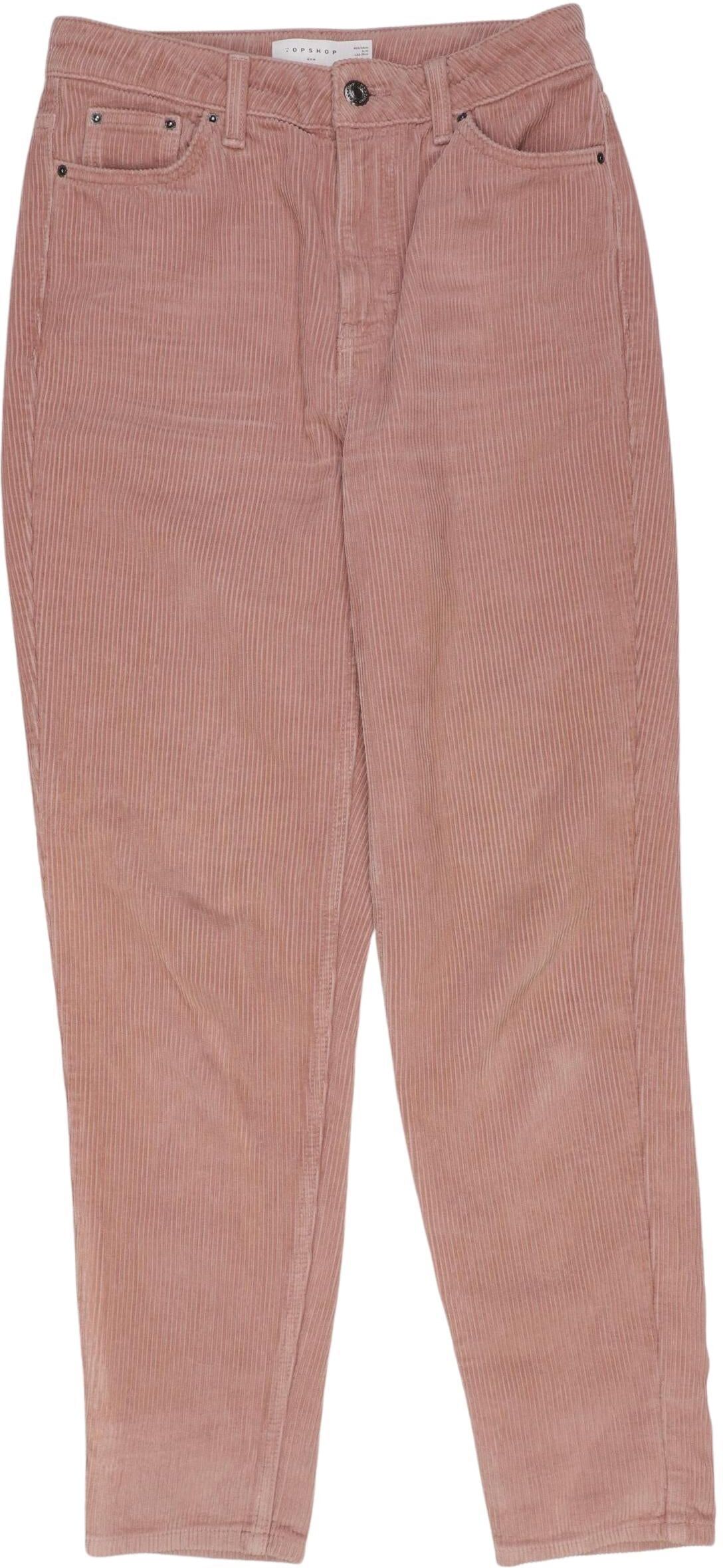 Topshop Damen Stoffhose, Pink, Gr. W26, Synthetik / Baumwolle - Second Hand