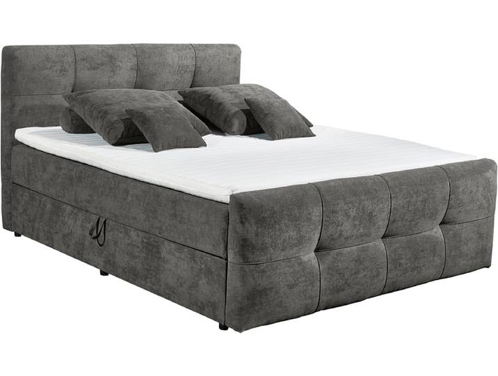 Boxspringbett OTTAWA braun 180x200cm halbfest