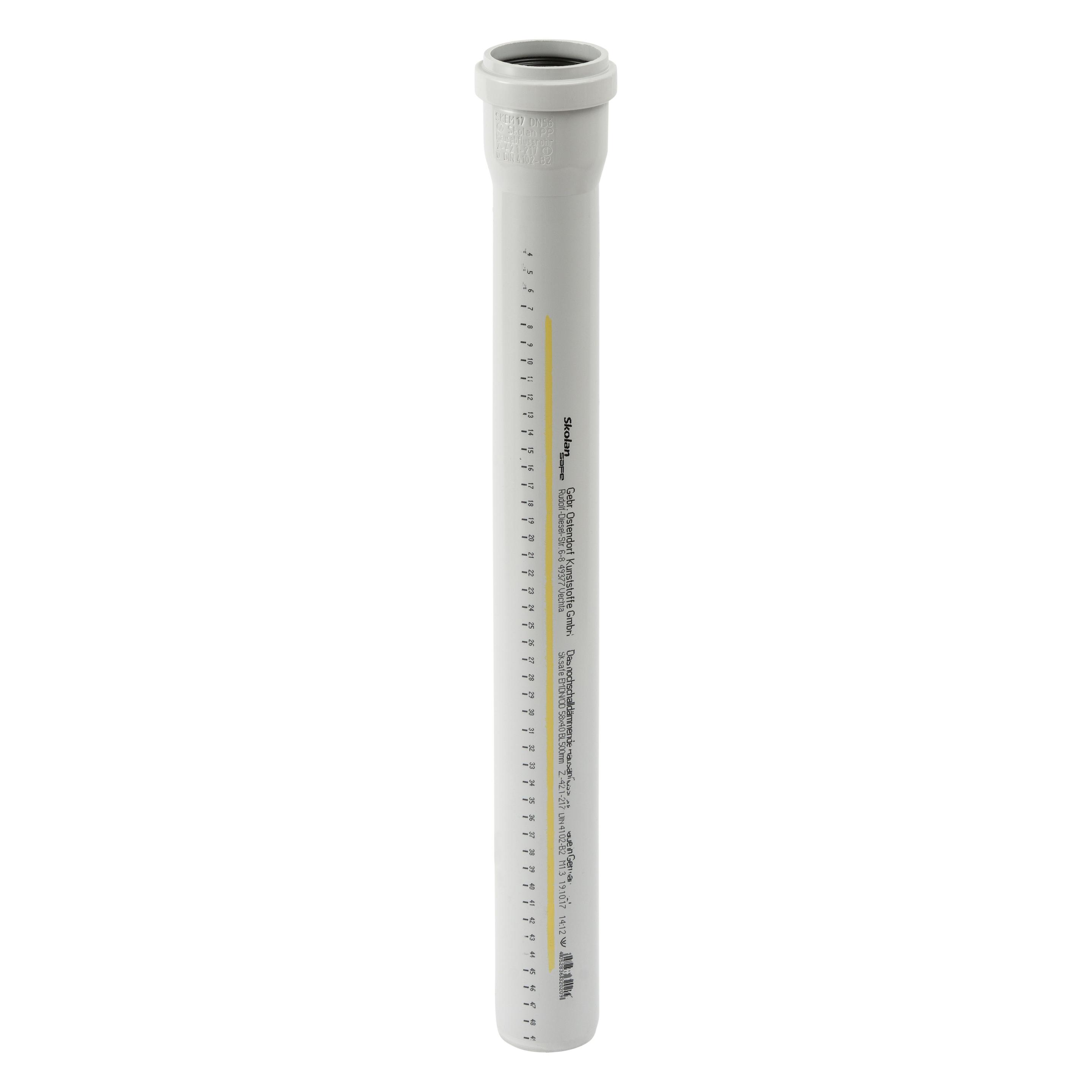 Ostendorf SKOLANsafe-Rohr EM DN/OD 58, 500mm, mit Muffe (332020)