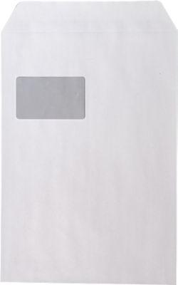 Versandtasche, C4, mit Fenster, 250 Stück, weiß