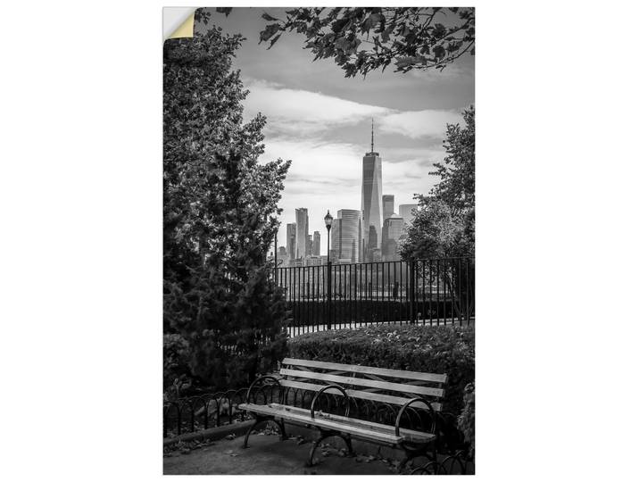 Wandbild ARTLAND Urbaner Rückzugsort mit NYC-Skyline , schwarz-weiss (farbe bild(er): schwarz), B:20cm H:30cm, Bilder, Wandbild, als Alubild, Leinwandbild, Poster, Wandaufkleber in verschied. Grössen