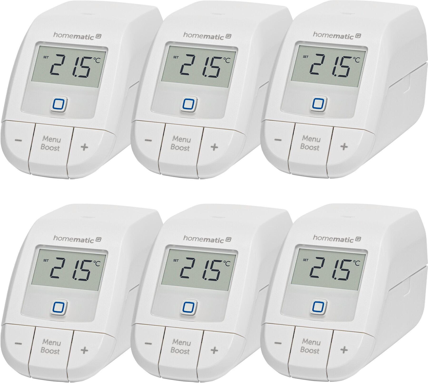 HOMEMATIC IP Heizkörperthermostat "6er Set Heizkörperthermostat basic", weiß, B:20cm H:10cm T:30cm, Heizkörperthermostate, Heizkörperthermostat
