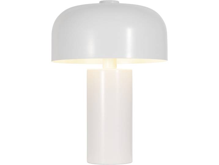 Tischlampe Cadiz weiss Metall H 36 cm - Farbe: Weiß - Tischlampe