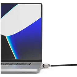 Maclocks Ledge adapter for 2022 M1 MacBook Pro 16" + Keyed Cable Lock, Notebook Security, Schwarz, Silber