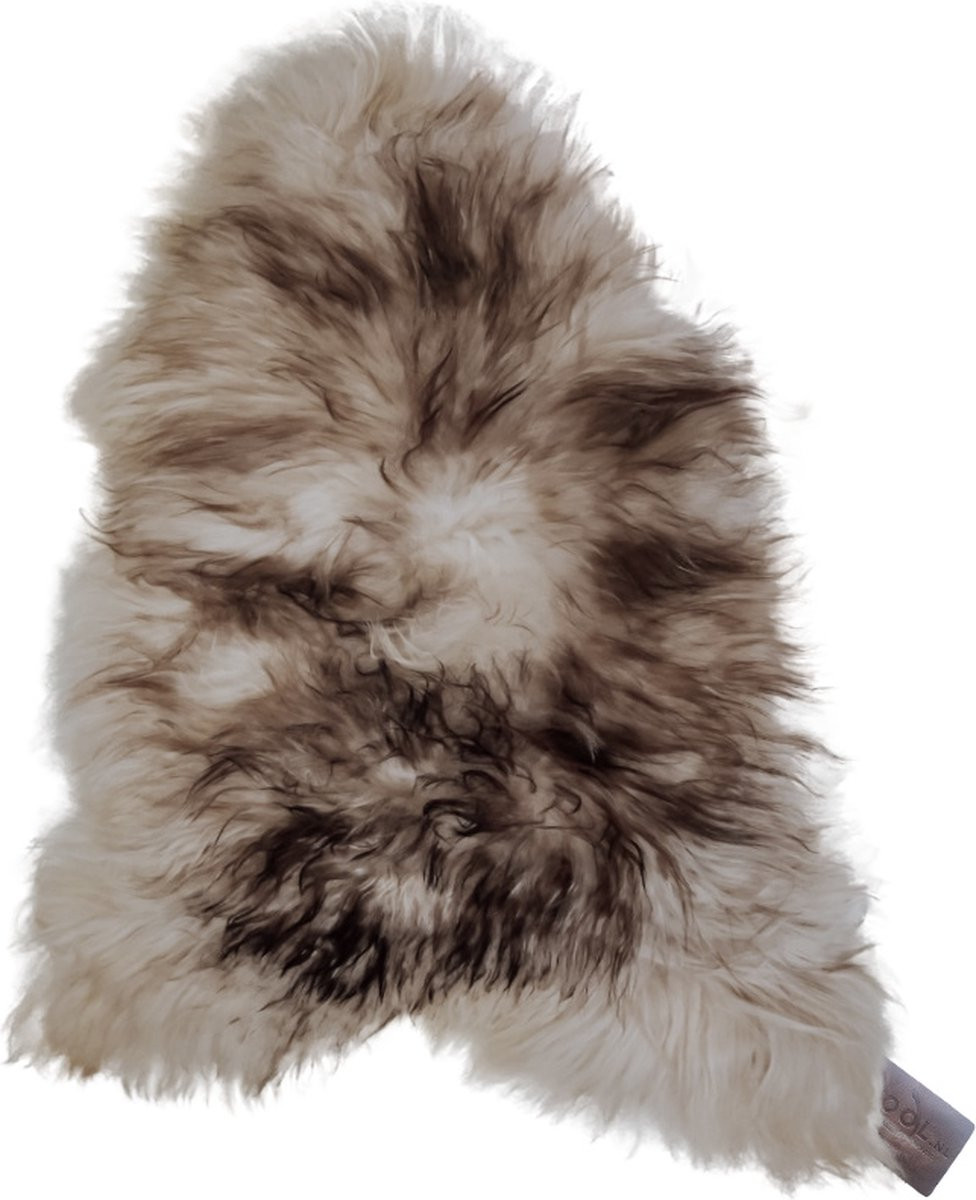 WOOOL IJslands Schapenvacht S Bruin Wit Mix 90 cm