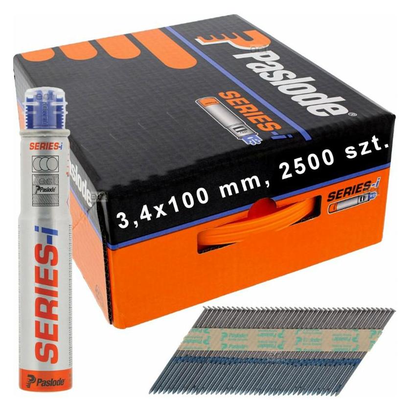 Paslode Impulse Packs - blank (glatt) - Ø 3,4 x 100 mm (142069)