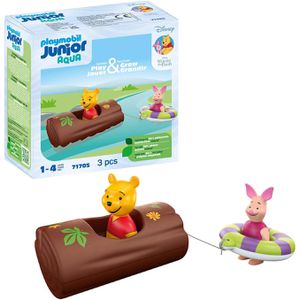 playmobil Spielset JUNIOR & Disney 71705, ab 1 Jahr, Winnie Puuhs & Ferkels Wasserabenteuer, 4 Teile